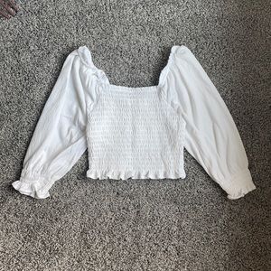 Free People puff sleeve crop top